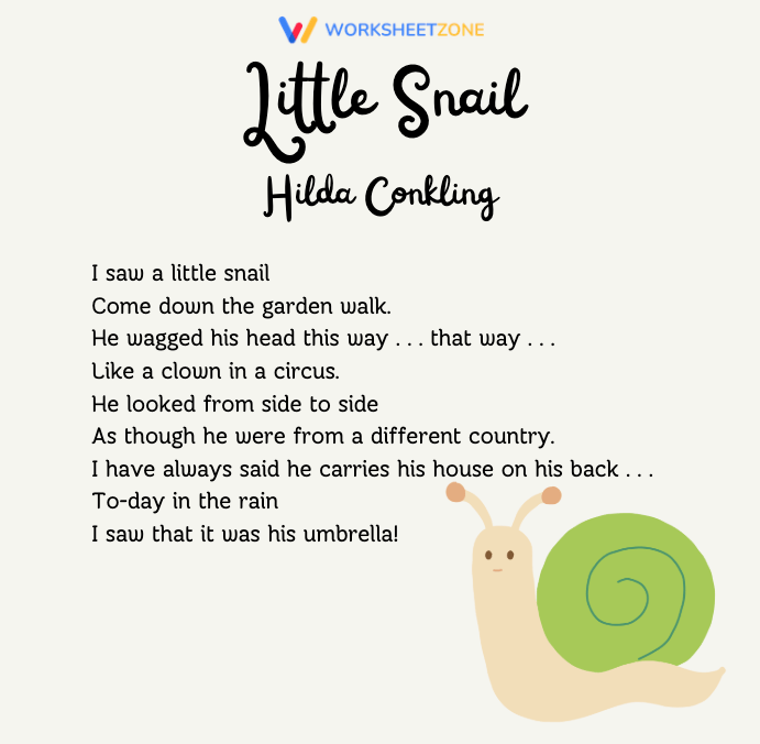 “Little Snail” by Hilda Conkling