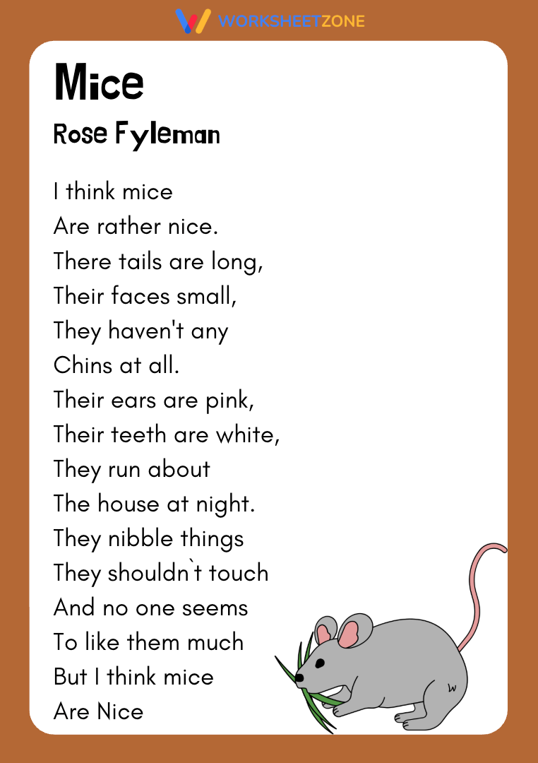 “Mice” by Rose Fyleman
