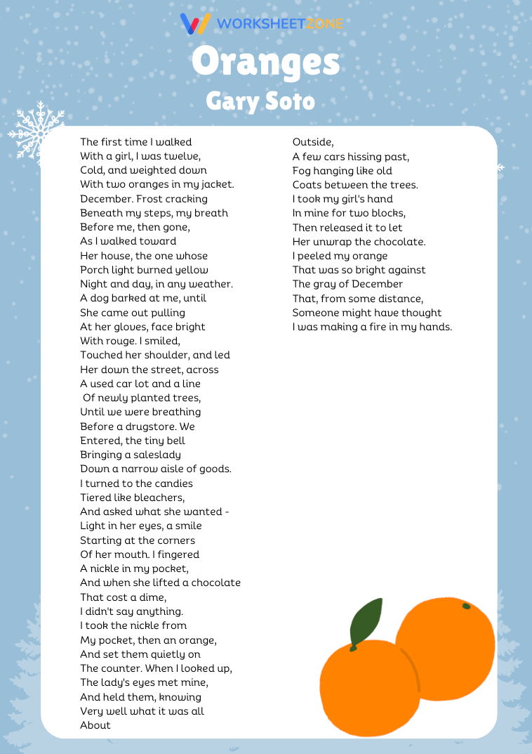 “Oranges” by Gary Soto