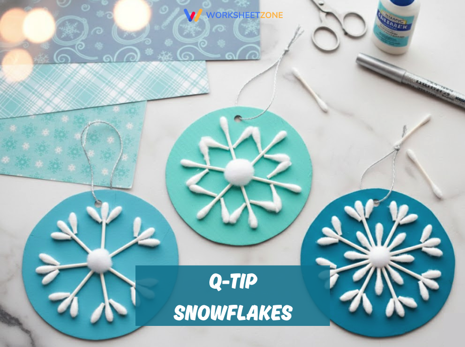 Q-tip snowflakes