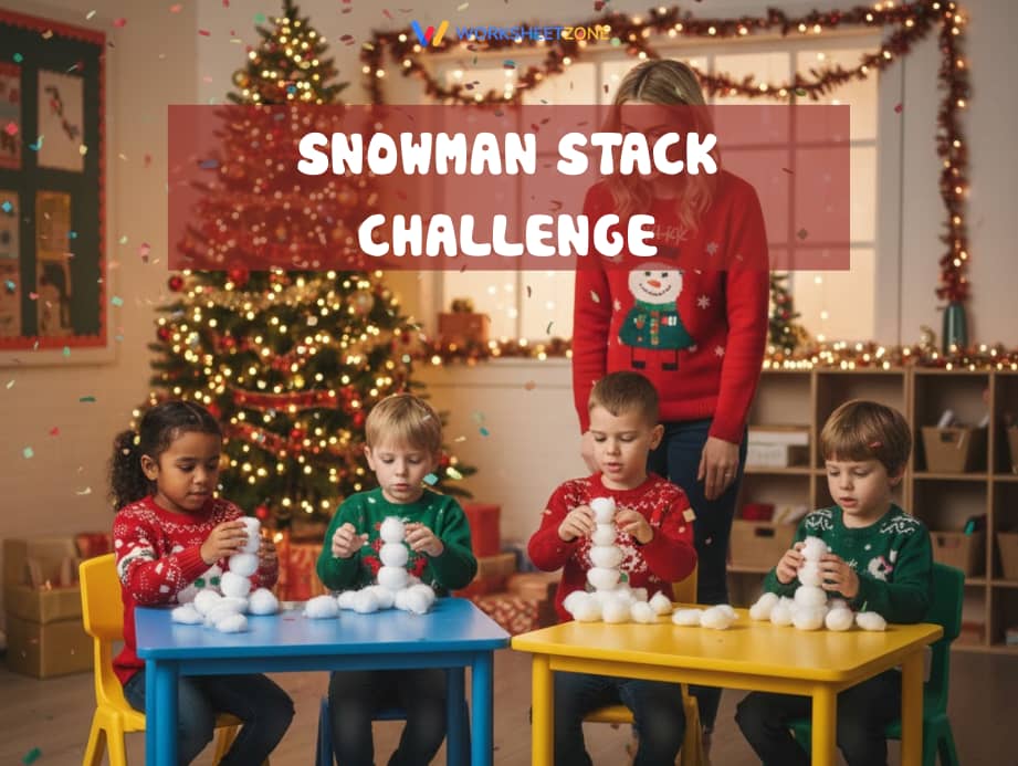 Snowman stack challenge