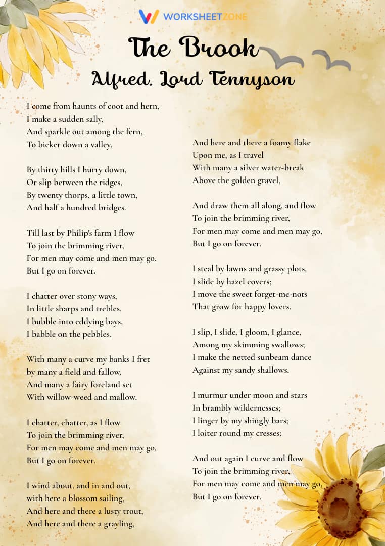 “The Brook” by Alfred, Lord Tennyson