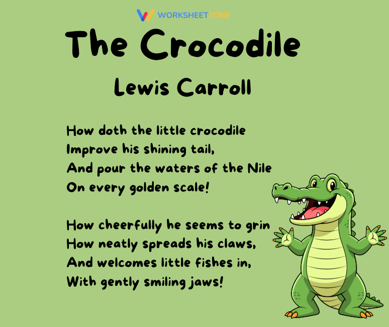 “The Crocodile” by Lewis Carroll