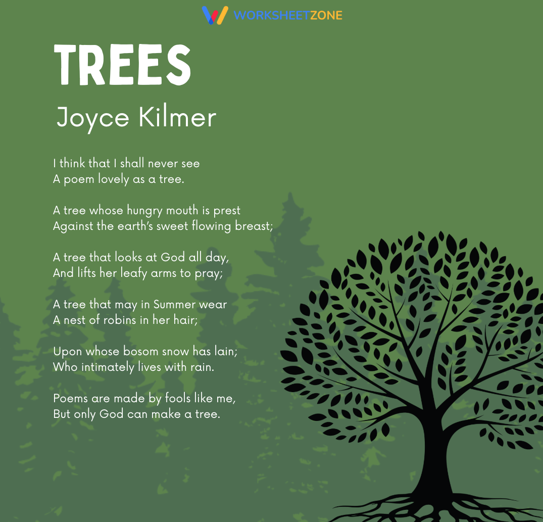 “Trees” by Joyce Kilmer