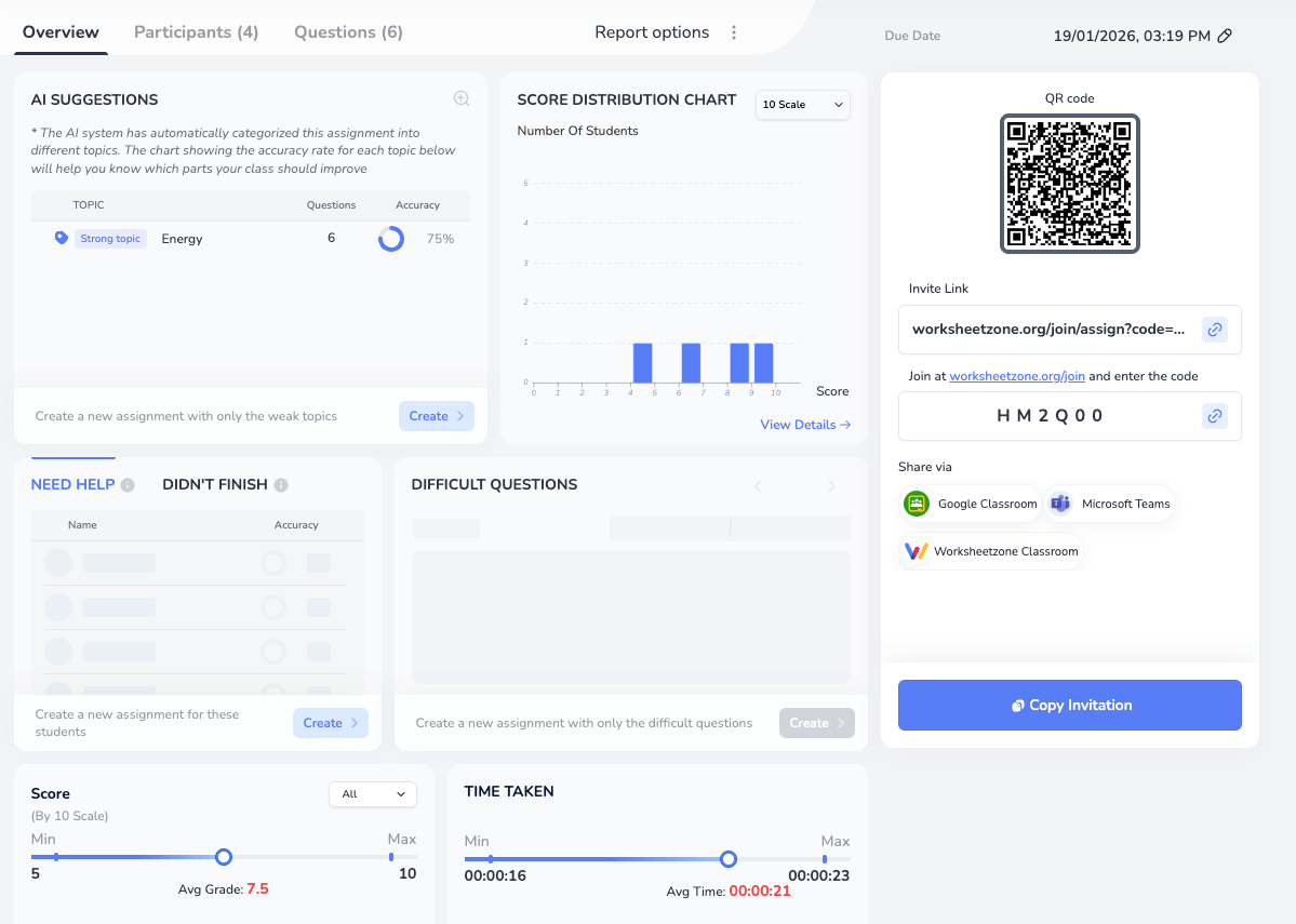 Assign and track progress
