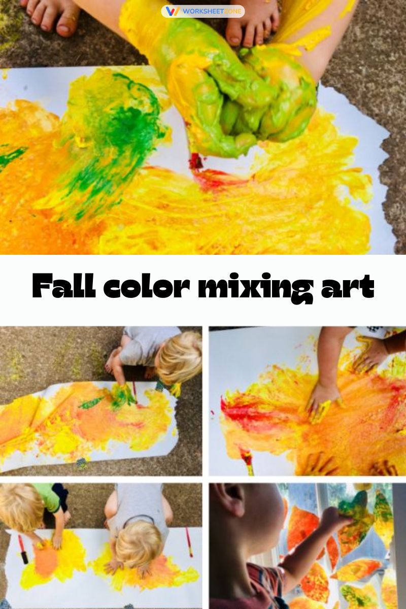 Fall color mixing art