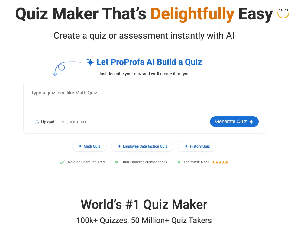 ProProfs Quiz Maker