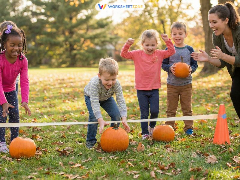 Pumpkin rolling game