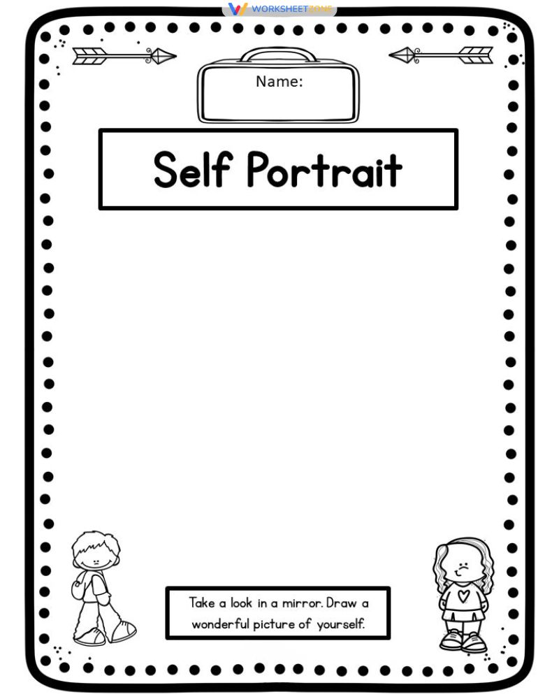 Self-portrait drawing