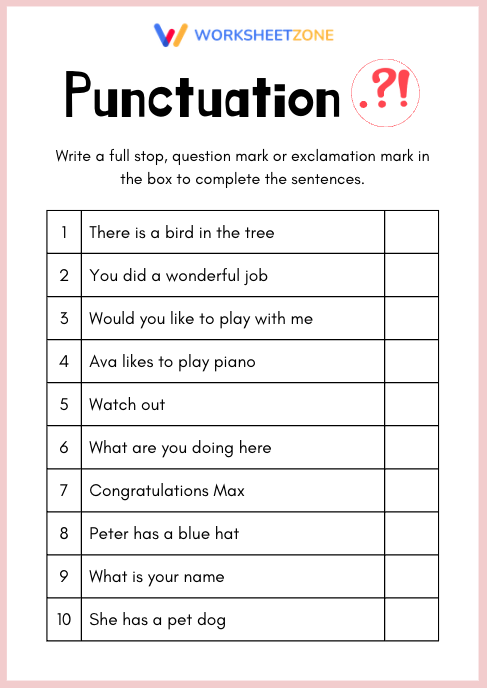 Punctuation replacement