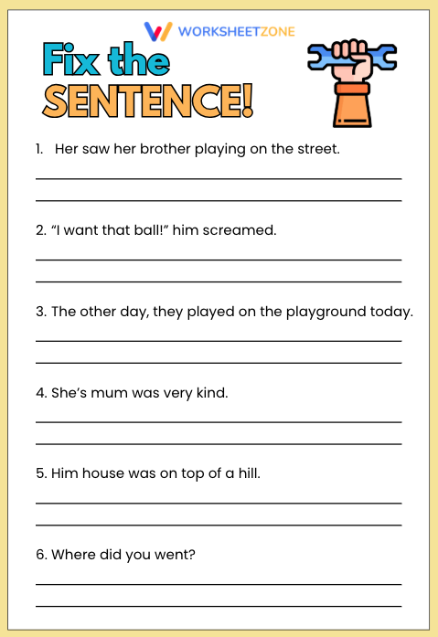 Sentence Fix-It