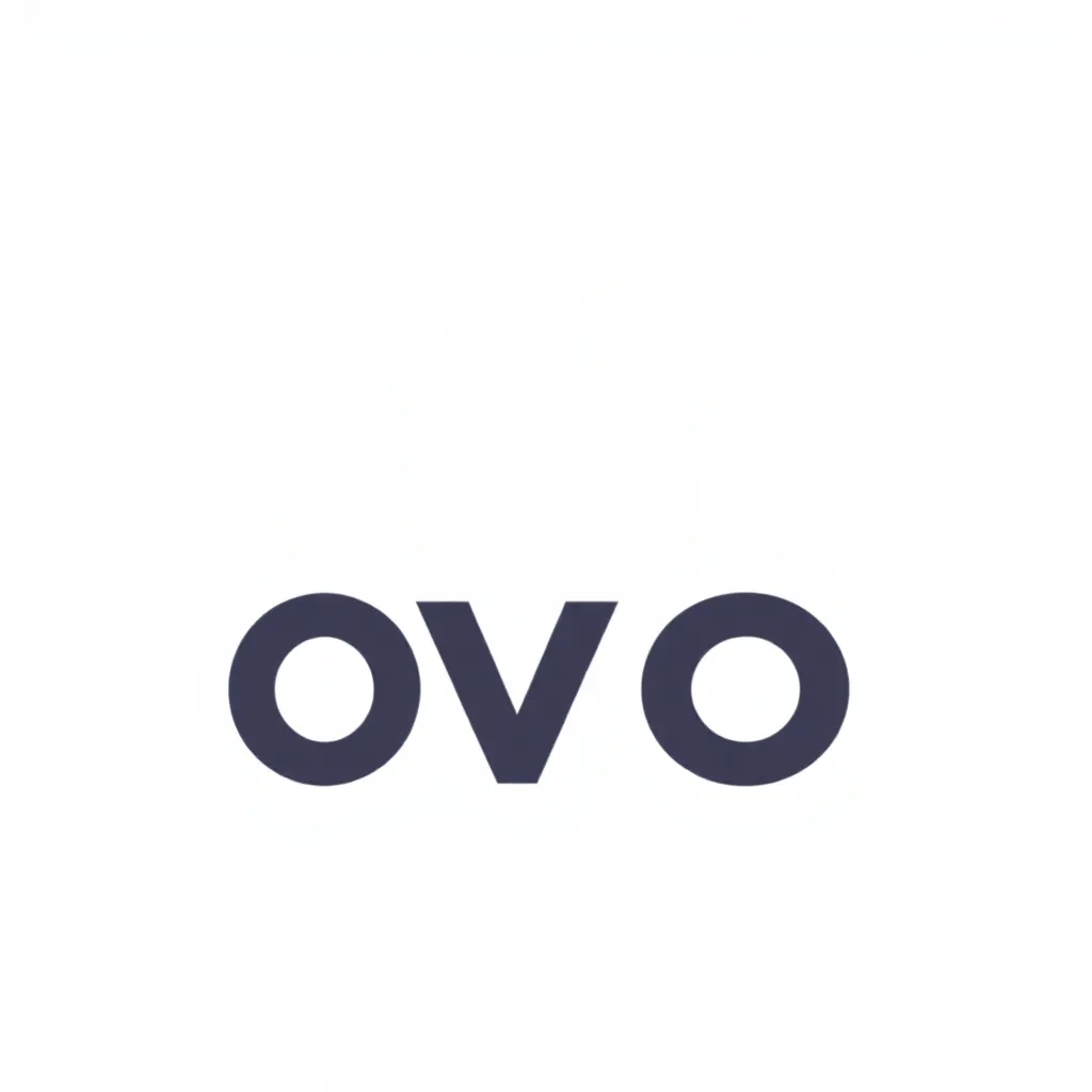 Logo OVO dengan latar ungu dan tulisan OVO putih