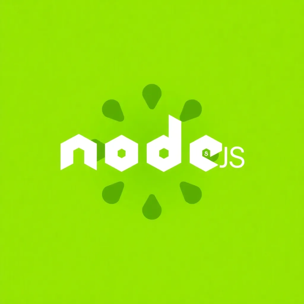 Node.js logo with green background