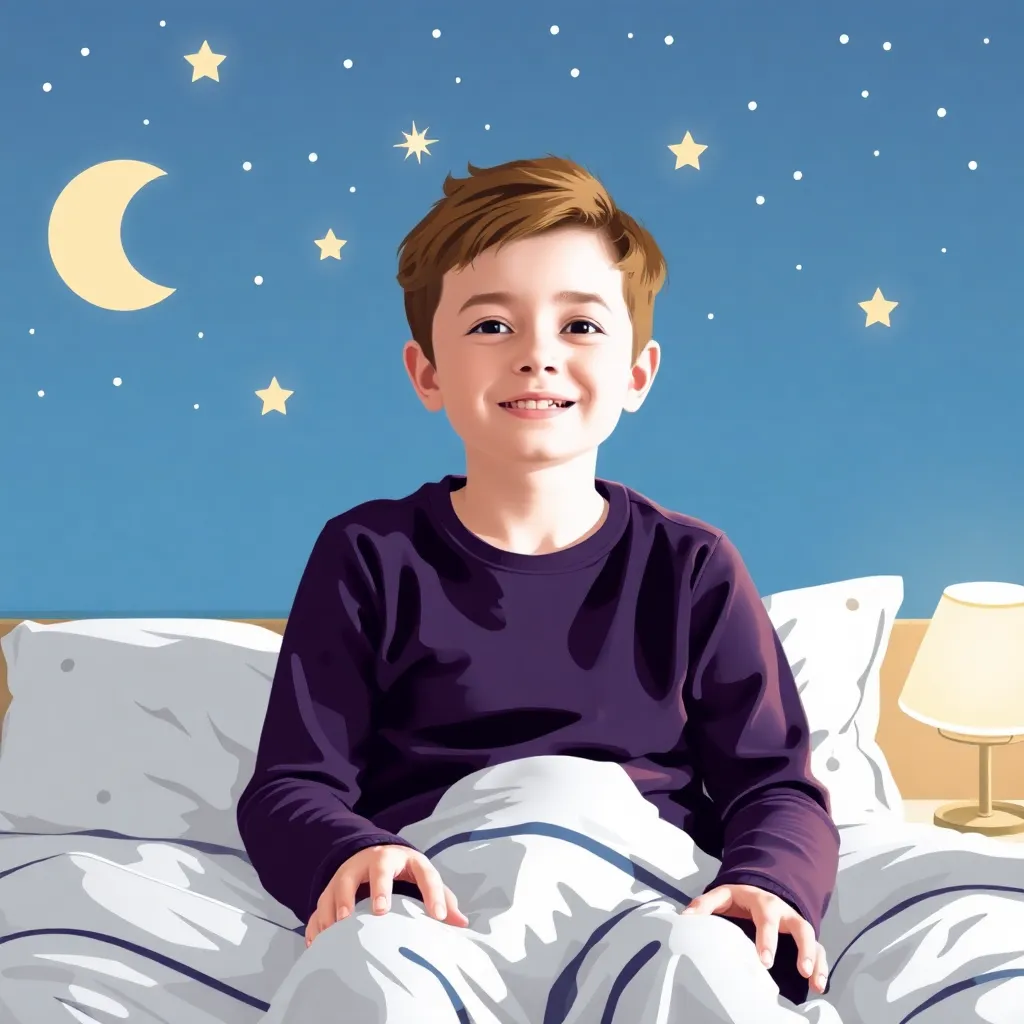 Peaceful child sleeping at bedtime