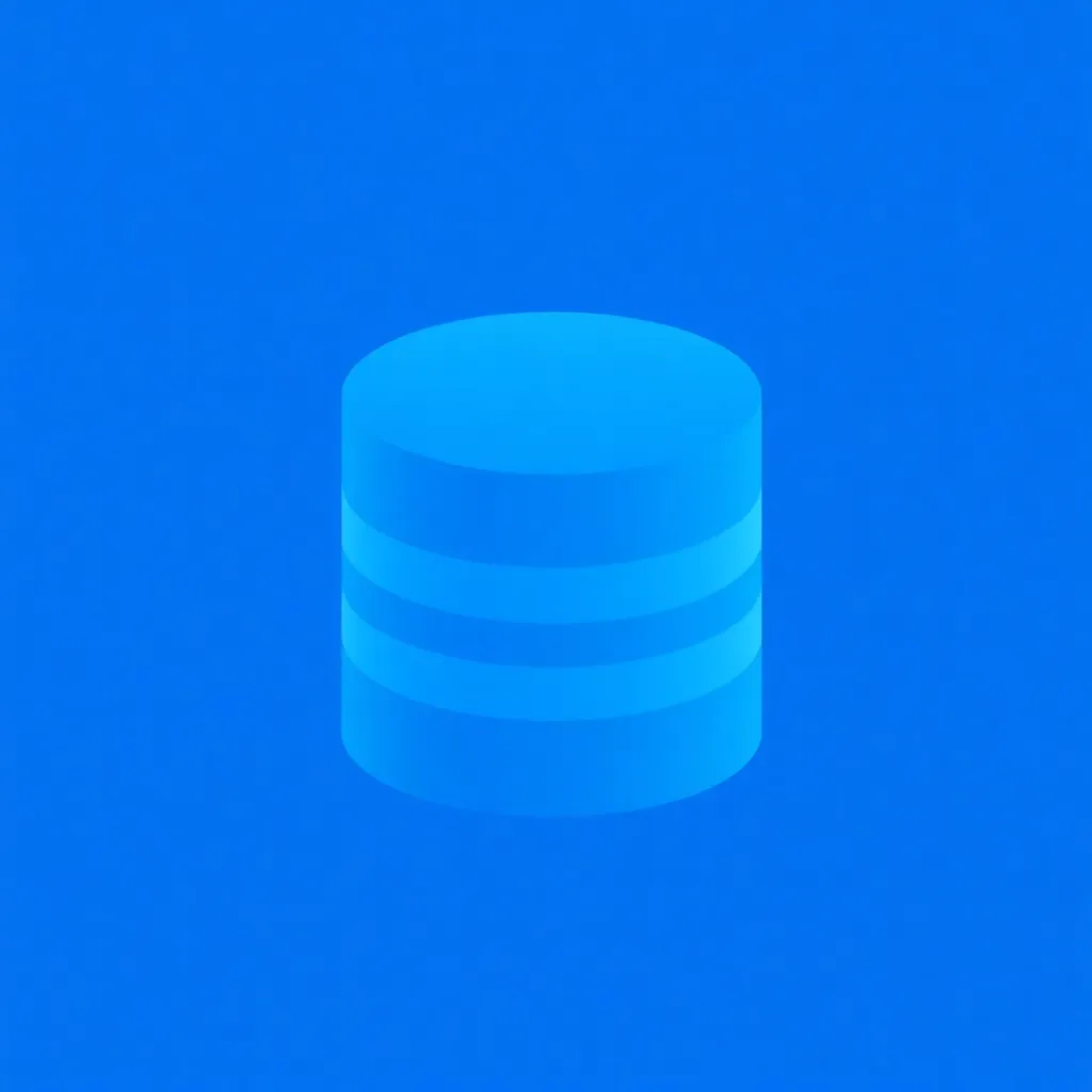 SQL Server database icon with blue background