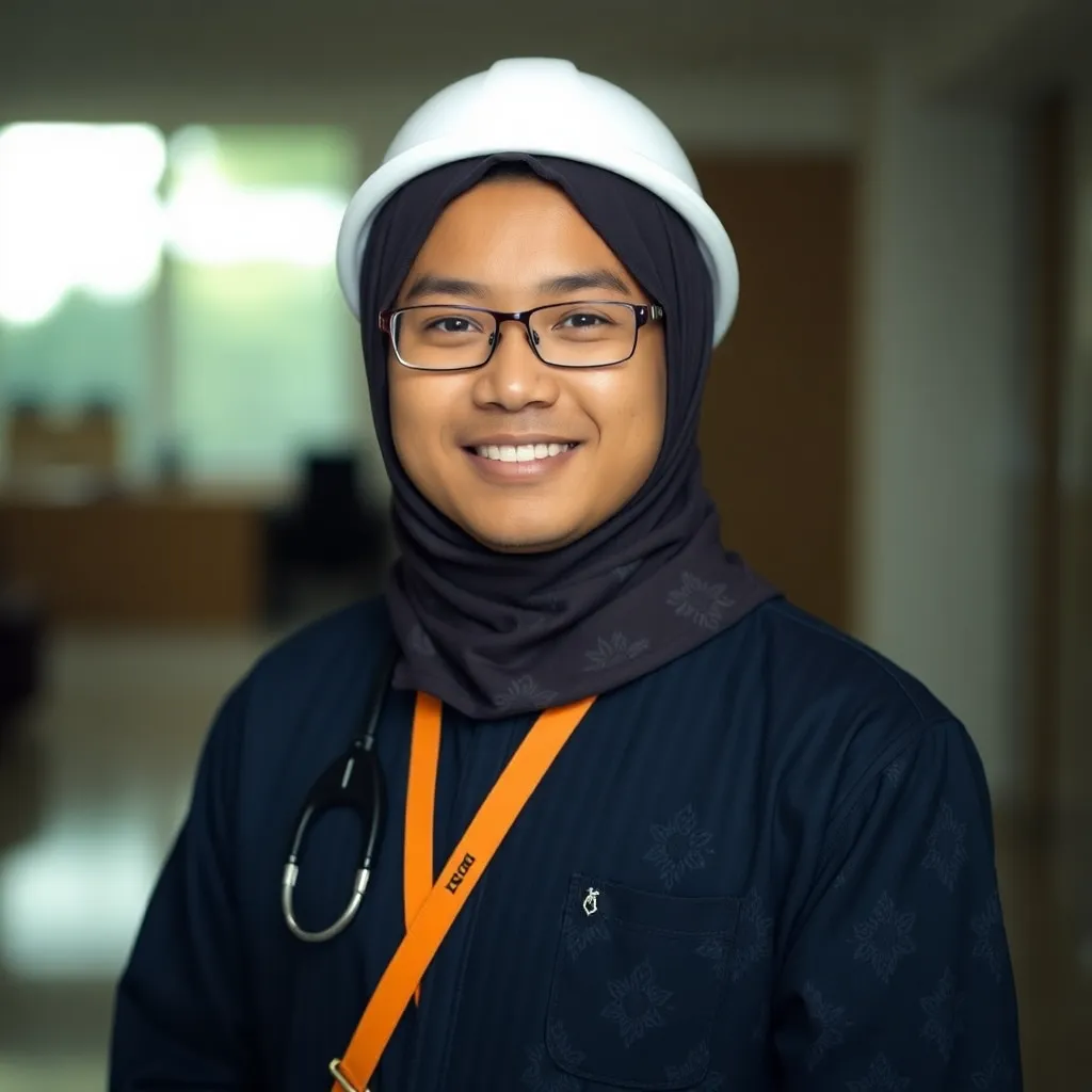 Potrait klien Andi Wijaya dengan latar belakang kantor