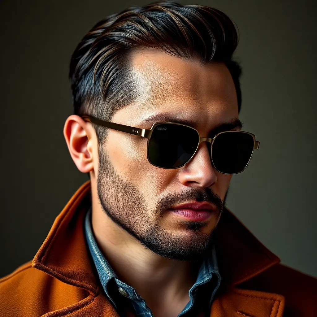 Stylish men's clothing laid out neatly on a table