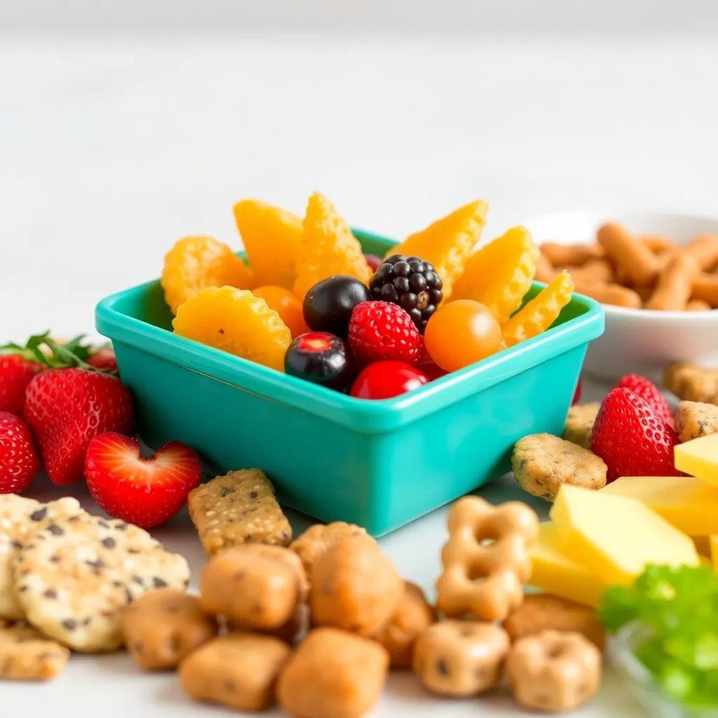 Variety of healthy snack options