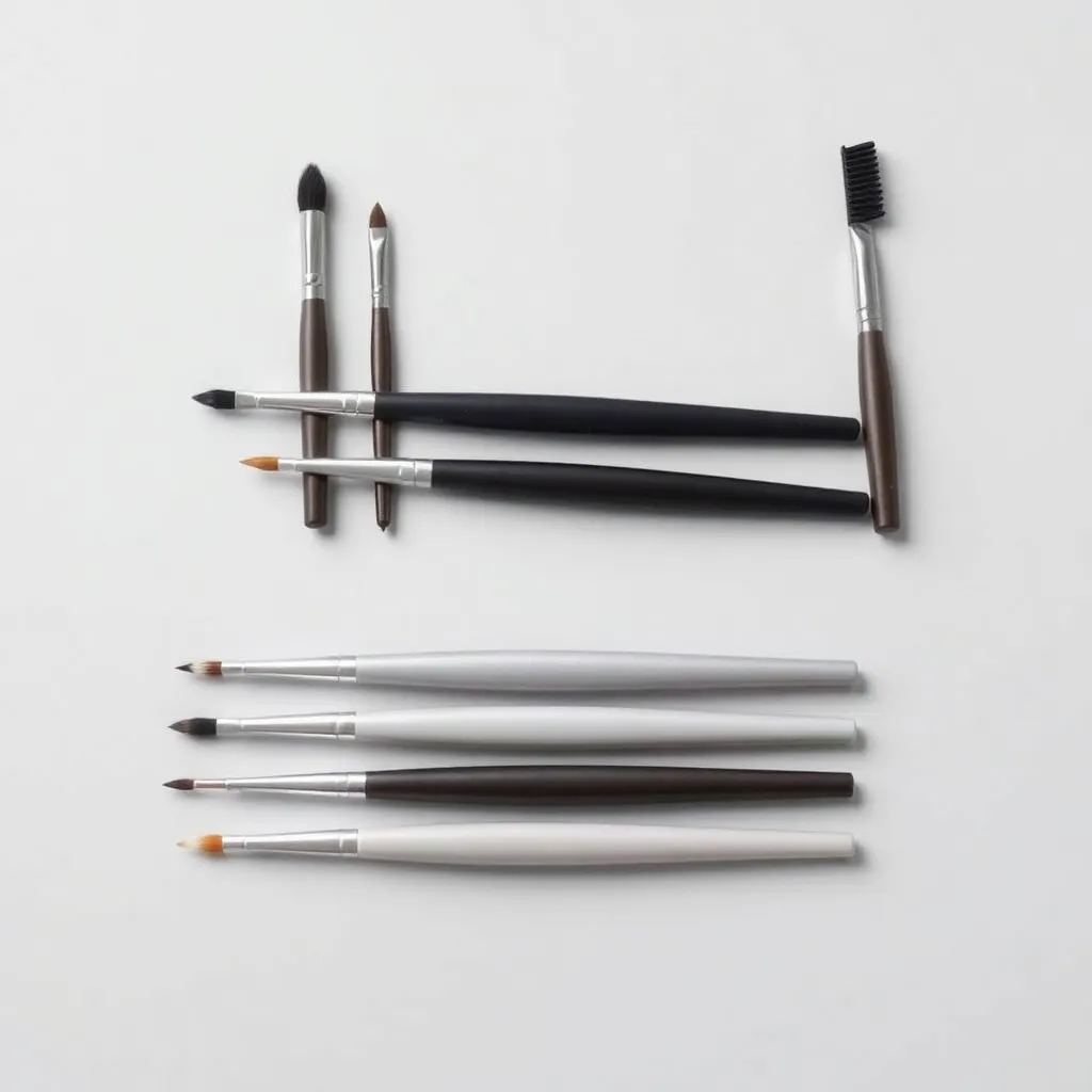 Set de brochas profesionales para maquillaje con cerdas sintéticas de alta calidad y mangos ergonómicos