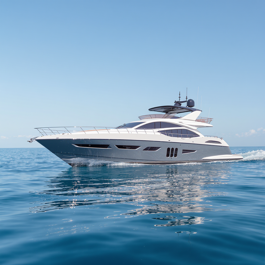 Sunseeker Manhattan 60 luxury motor yacht cruising on calm sea