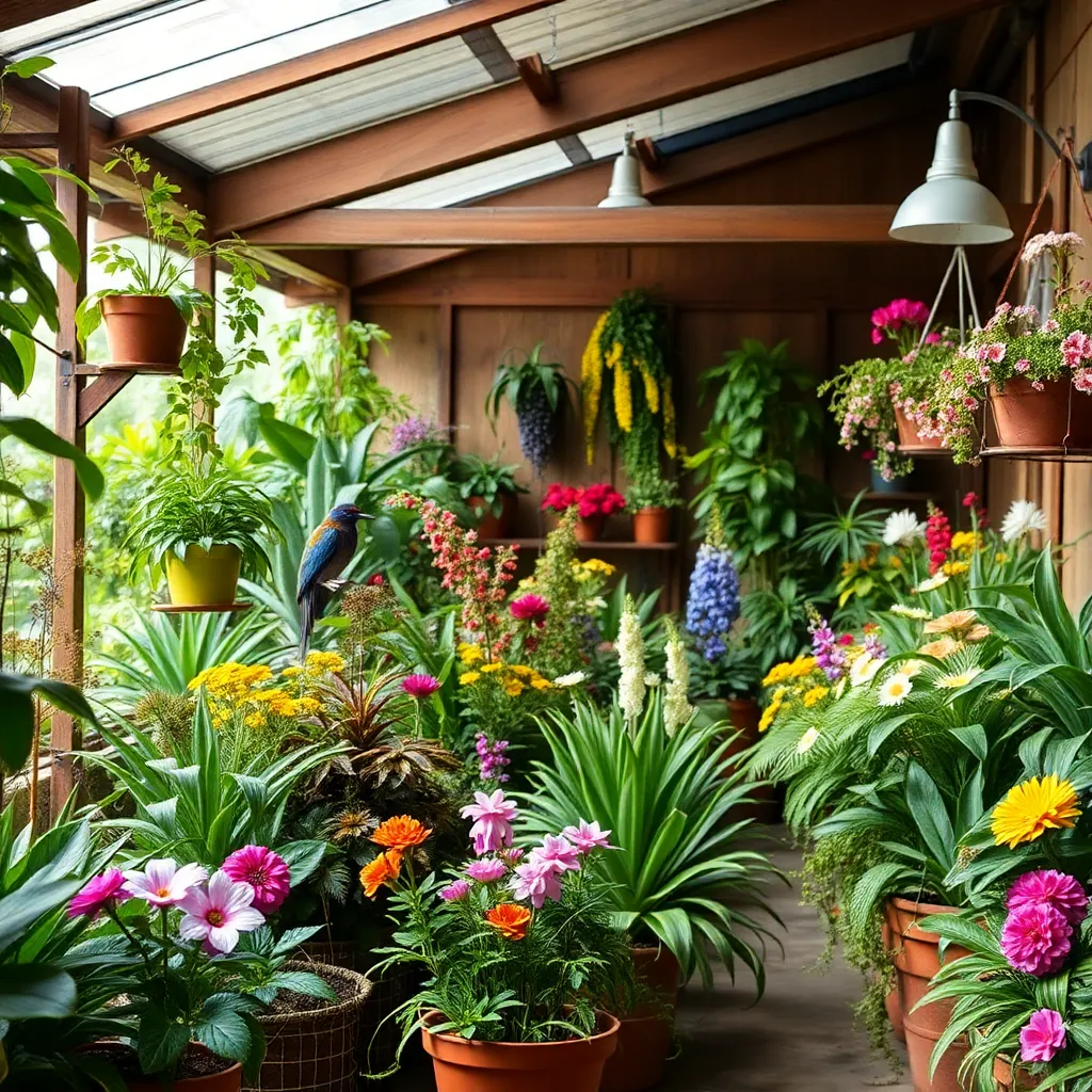 Interior da Nivinha Floricultura com variedade de plantas e flores
