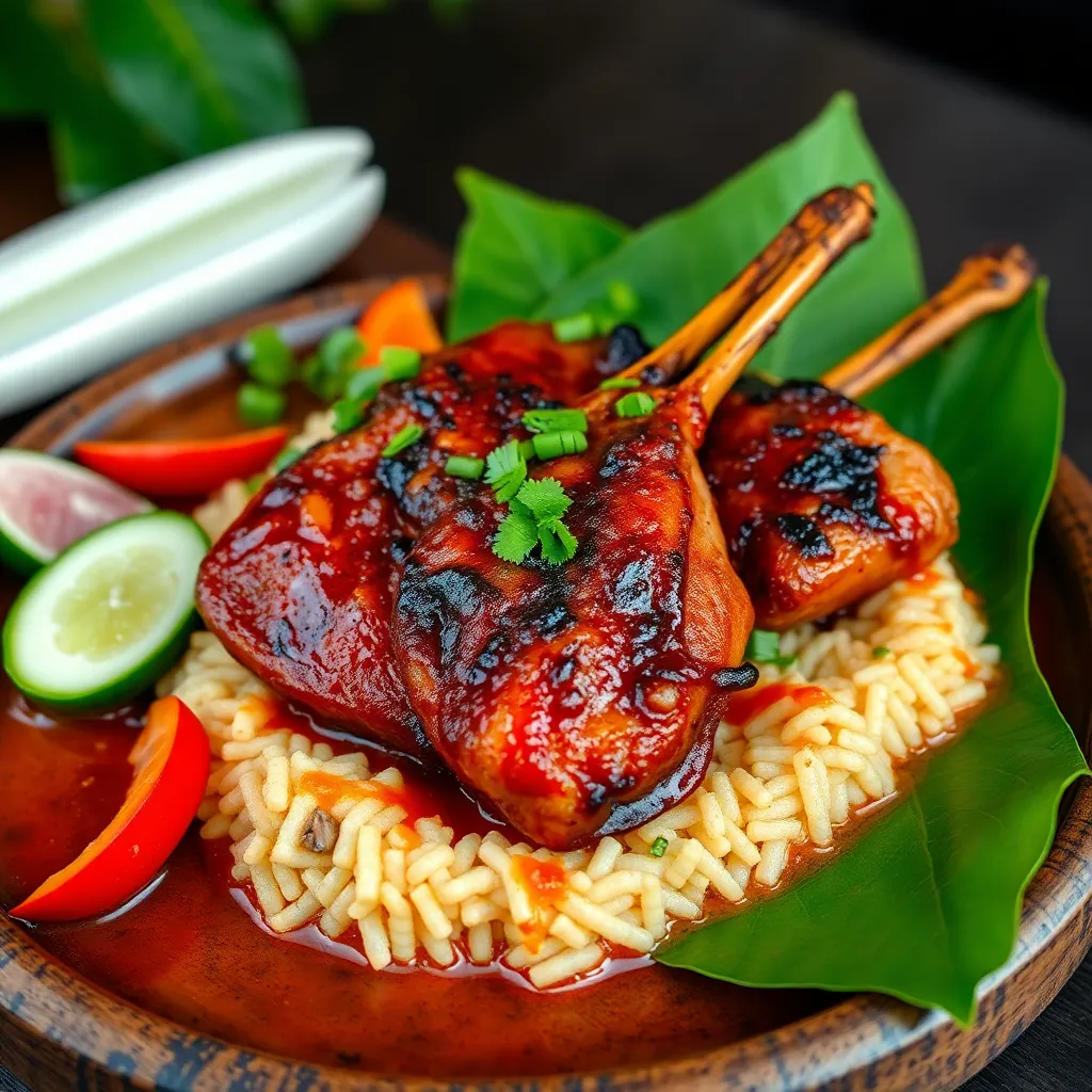 Mie Goreng Jawa dengan potongan ayam, telur, dan sayuran segar di mangkuk keramik