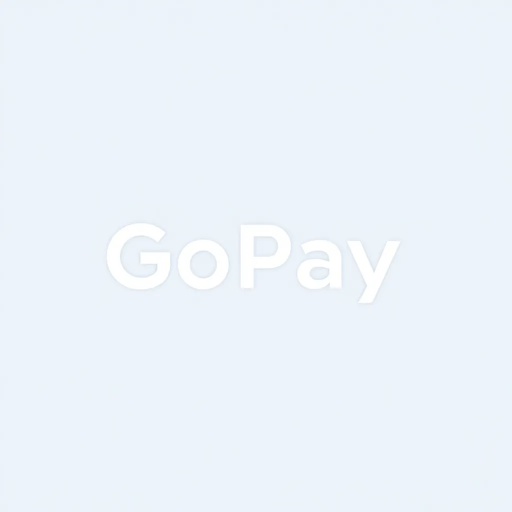Logo GoPay dengan warna biru dan putih