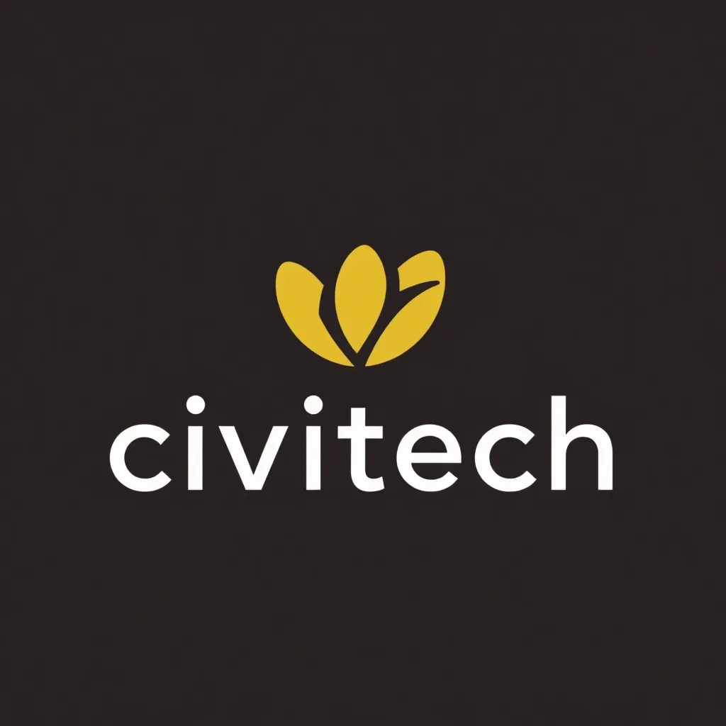 Civitech logo text 'Towards The Technocrats' in modern font