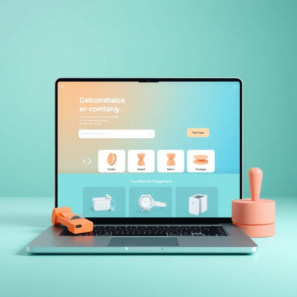 E-commerce website project with 3D product visualization
