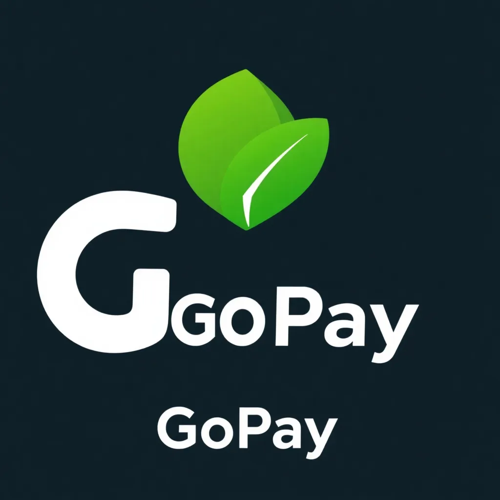 Logo GoPay dengan latar hijau dan tulisan GoPay putih