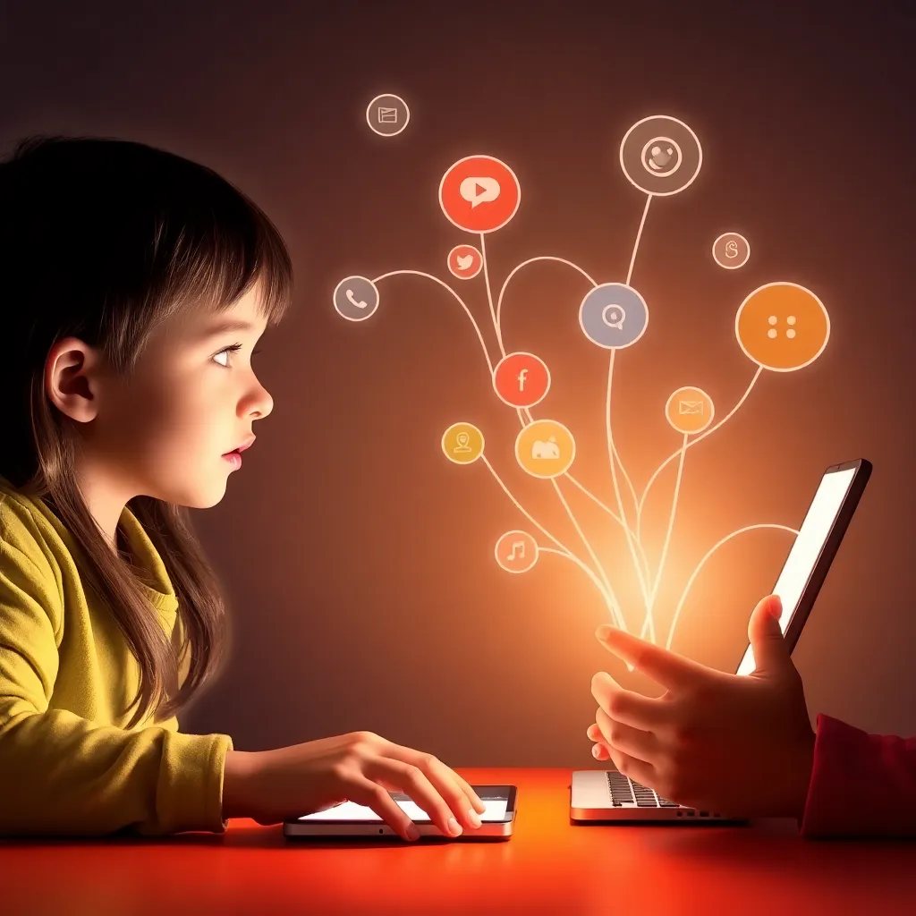Digital Parenting 2025 - parent with child on tablet