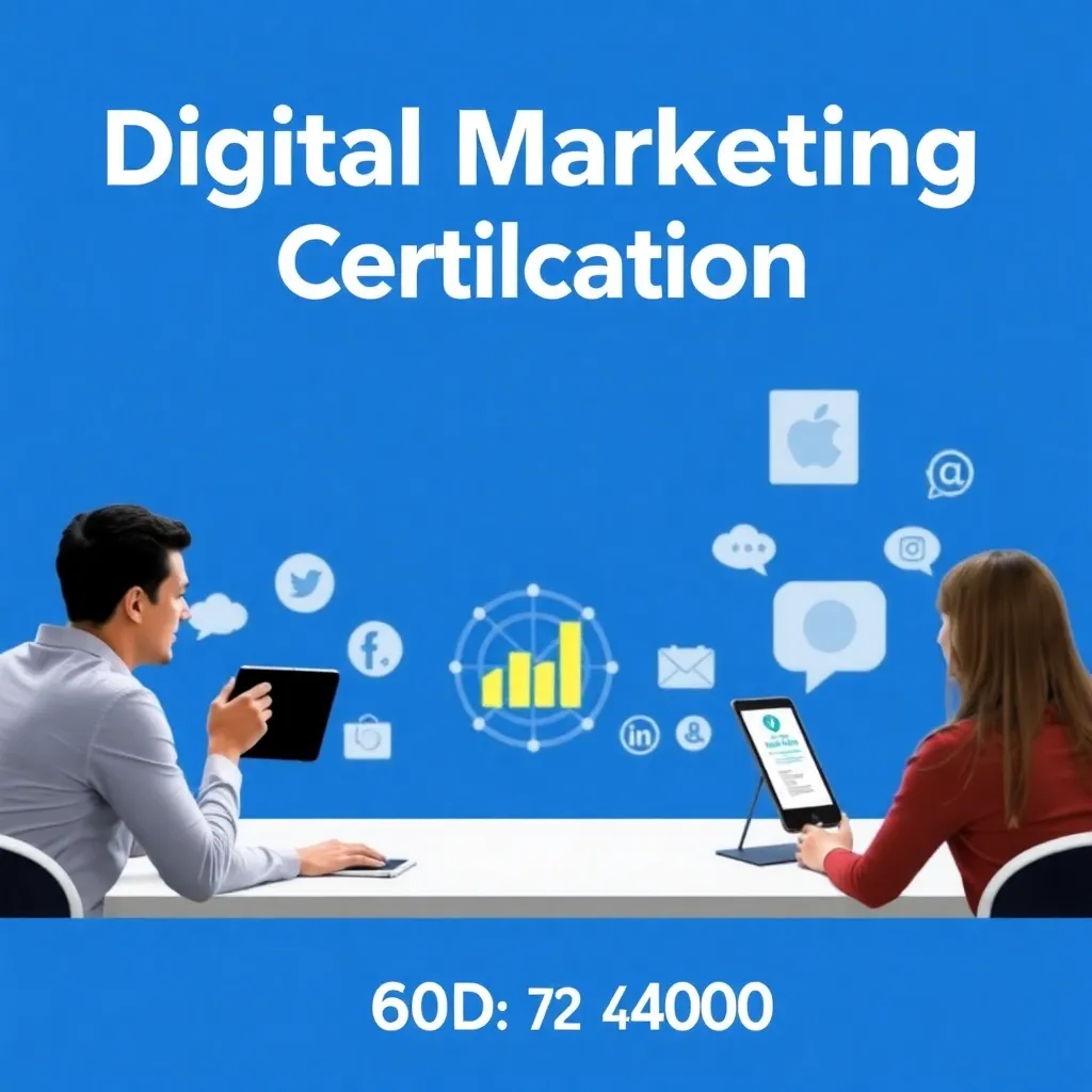 Digital Marketing Certification course with social media graphics