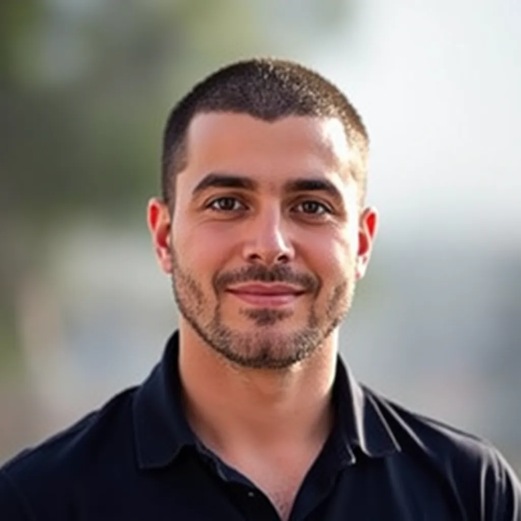 Profile photo of Jason Salah, Birthday on April 19, 2023, man with short cropped hair and light beard wearing a collared shirt