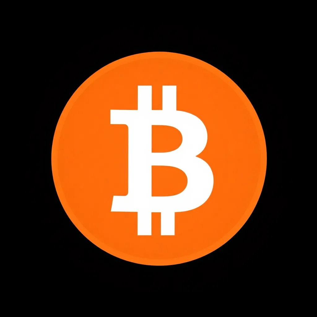 Bitcoin logo - Orange circle with white B character