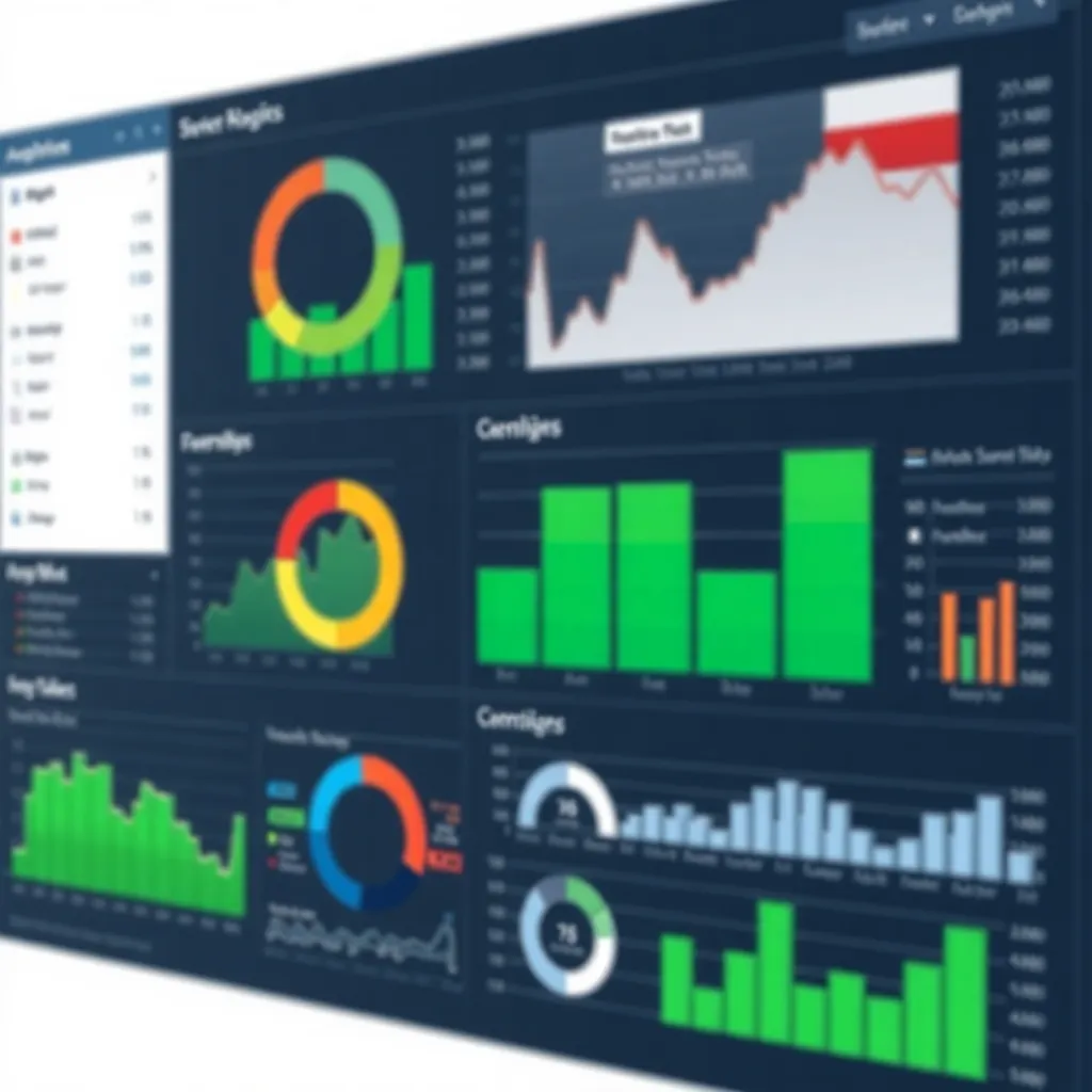 Analytics dashboard with data visualization