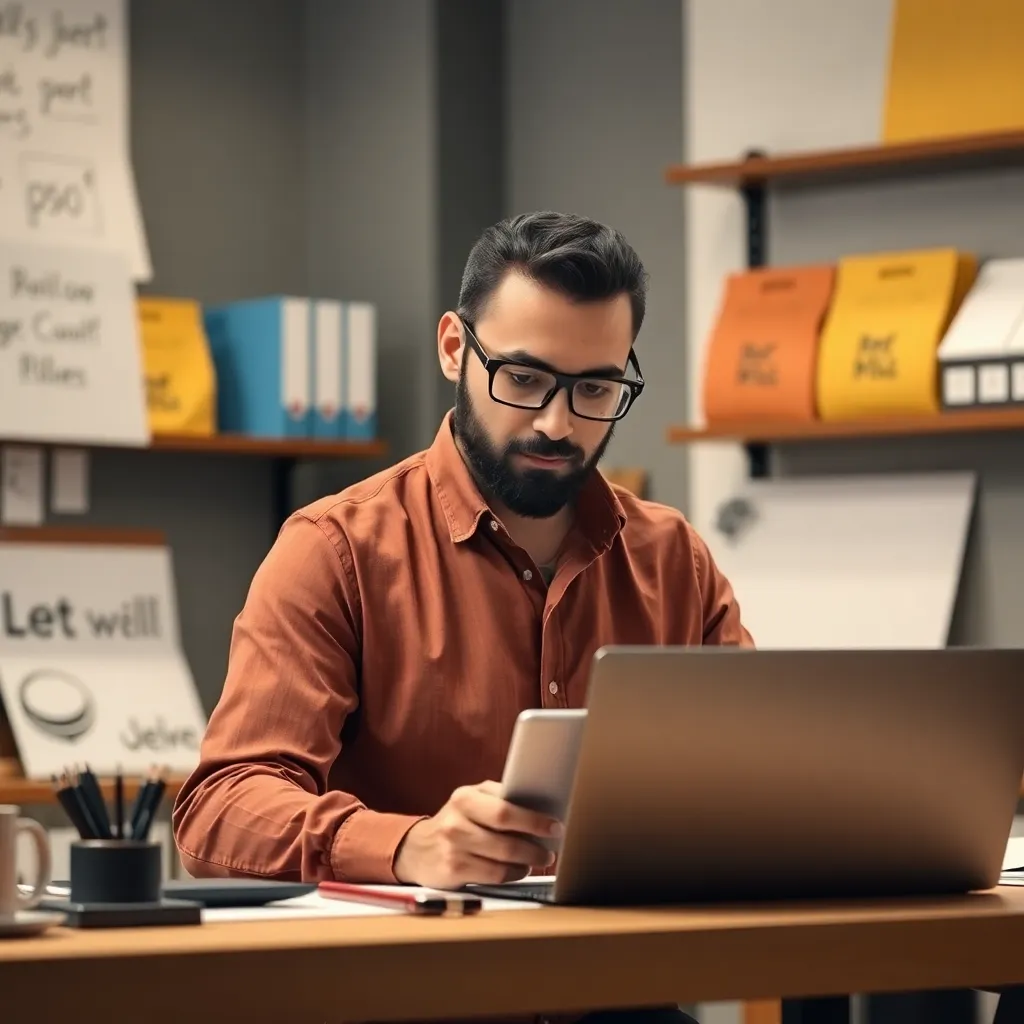 Developer using modern productivity tools and techniques for efficient work organization