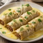 Lahanodolmades Avgolemono