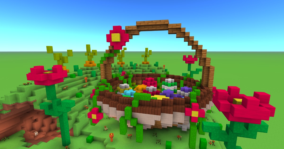 minecraft easter basket