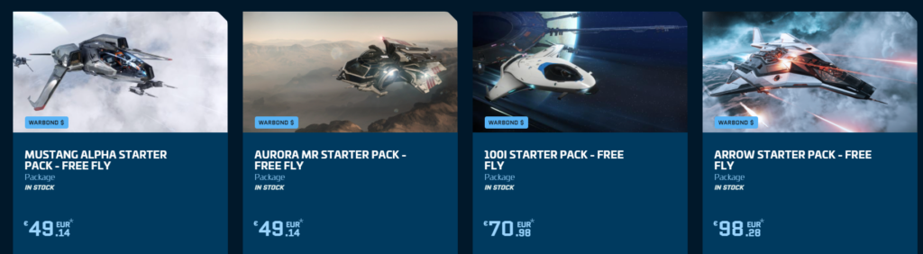 Starter Packs de Star Citizen