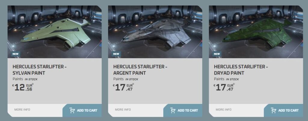 hercules starlifter paints
