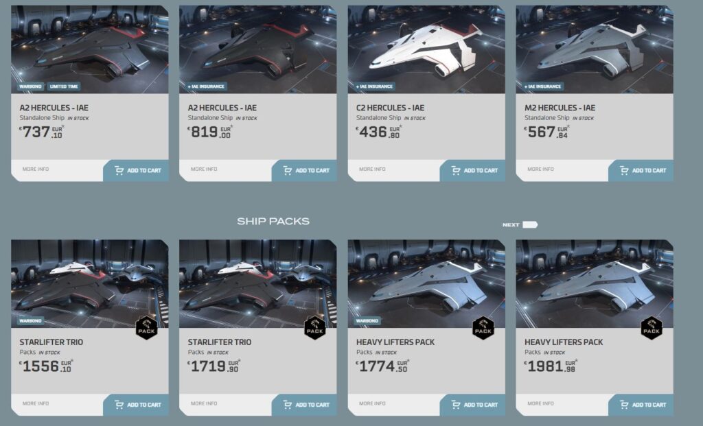 hercules starlifter package