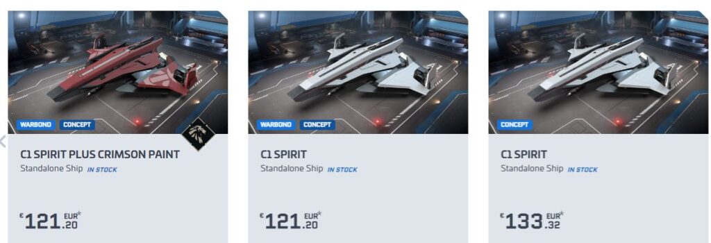 Offres sur le store pour Crusader Spirit C1