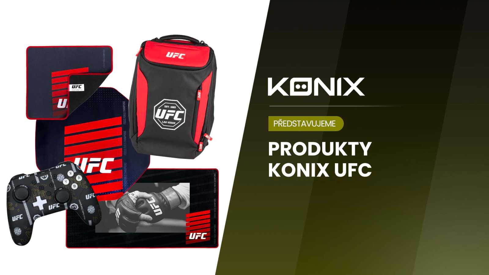 Vylaďte si herní setup s tématickými doplňky UFC od Konix