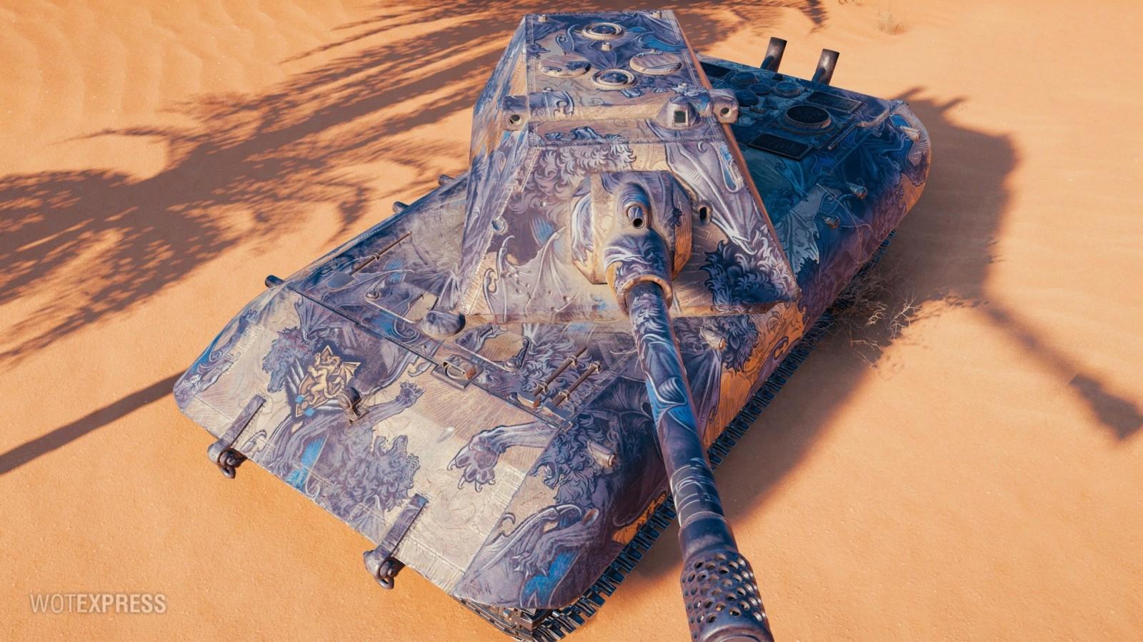 Přizpůsobitelný 2D styl „Mythical Beast (Azure)“ ve World of Tanks