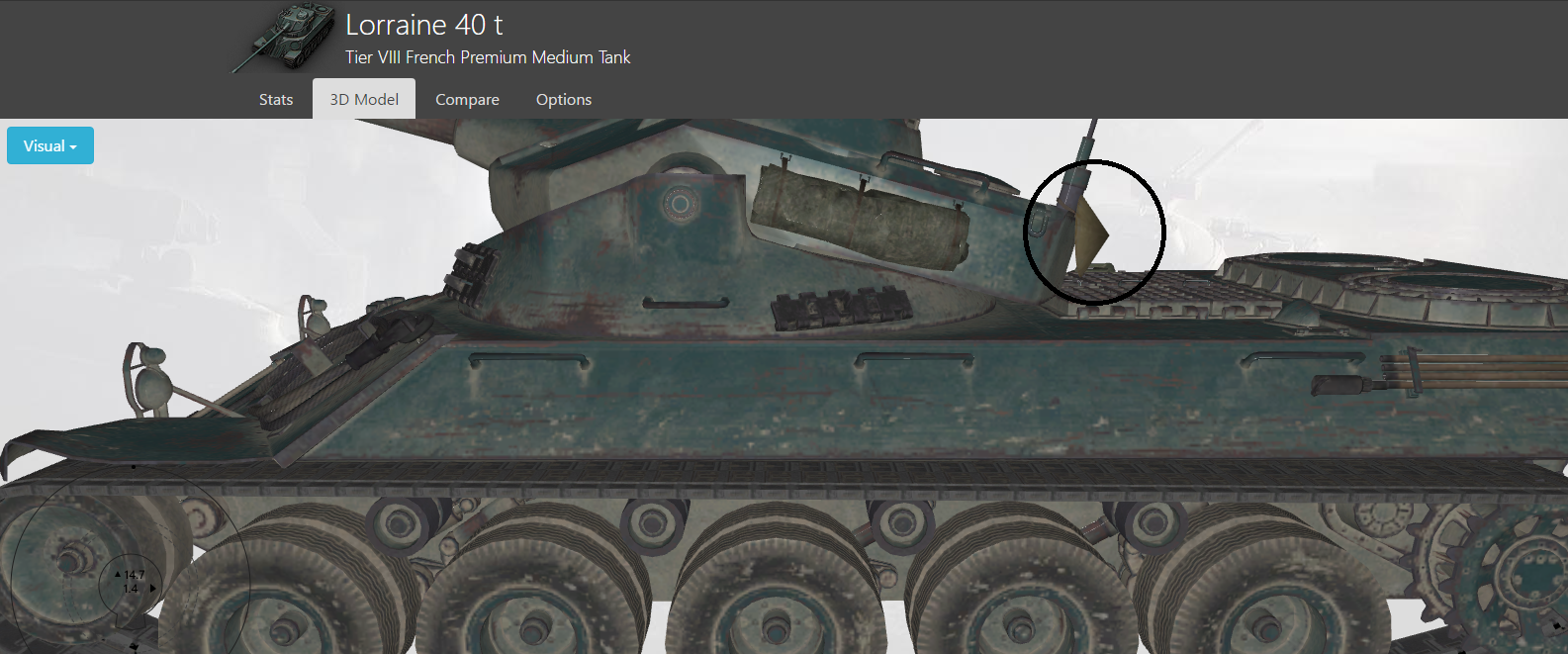 Zaujímavý detail na tanku Lorraine 40t