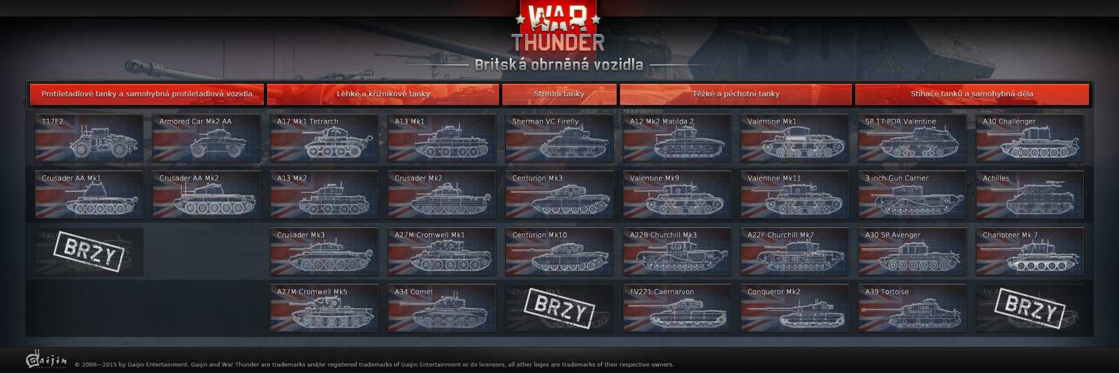 War Thunder:  Conqueror, Challenger & Centurion