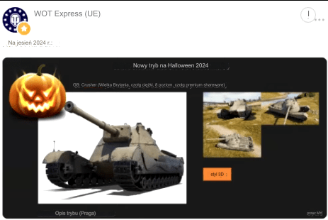 Halloween 2024 ve hře World of Tanks