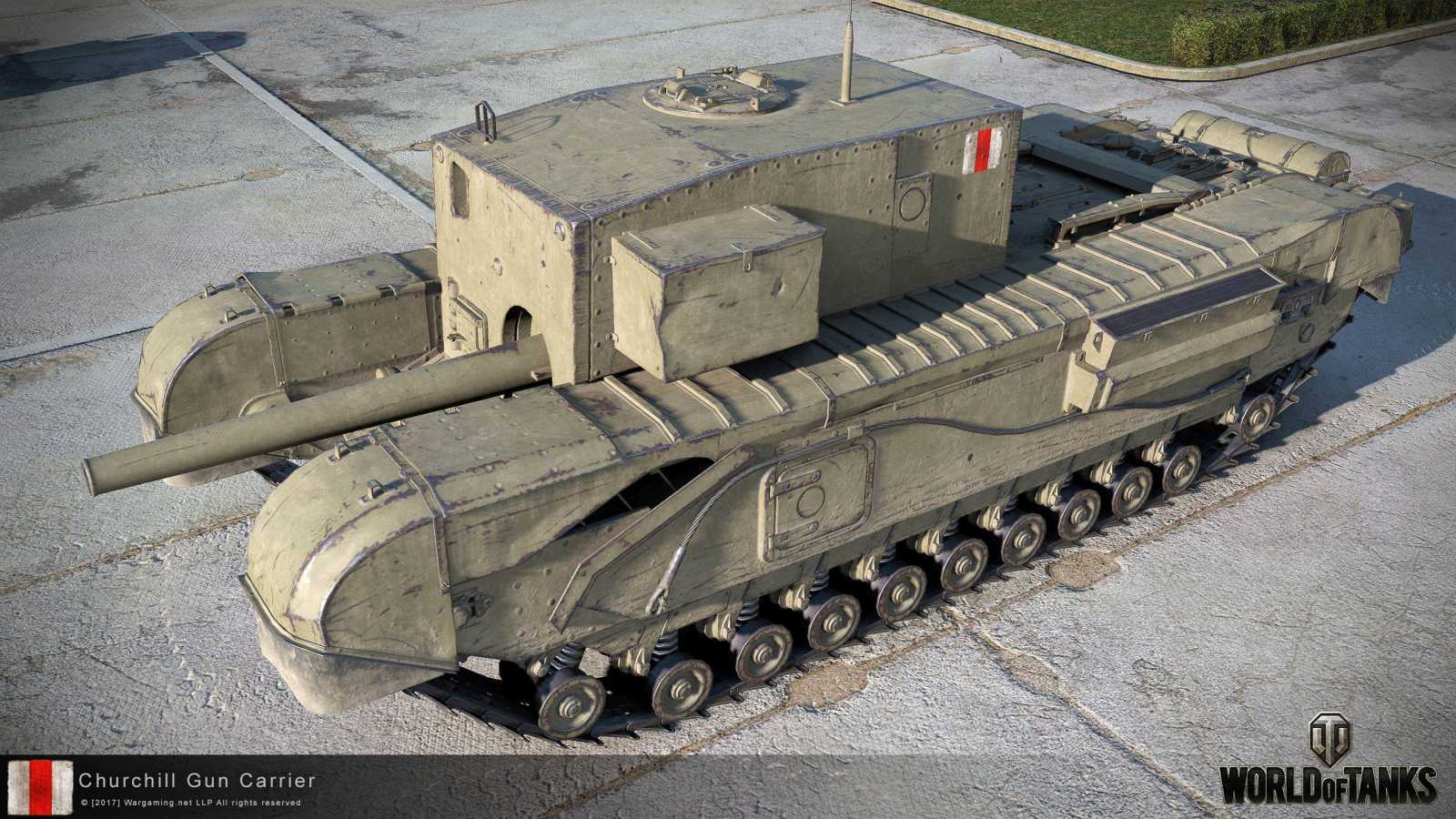 Bližší pohľad na Churchill Gun Carrier