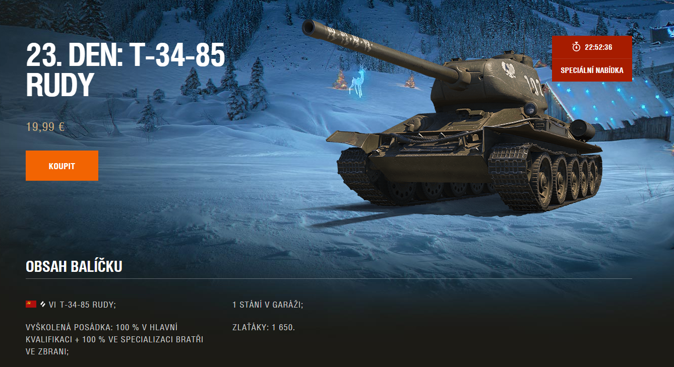 Adventný kalendár: T-34-85 RUDY