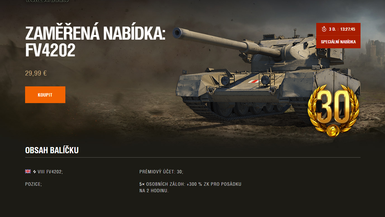 Prémiový obchod ponúka FV4202 a TOG II*